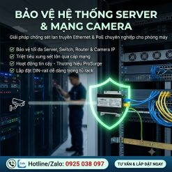 chống sét D-48/RJ45B-POE, chống sét mạng LAN, chống sét Ethernet CAT6, chống sét camera PoE, thiết bị chống sét RJ45, chống sét lan truyền đường tín hiệu mạng, Prosurge D-48/RJ45B-POE
