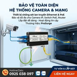 D-48/RJ45B-POE – Thiết Bị Chống Sét Lan Truyền Cho Mạng LAN CAT6, Ethernet Và Camera PoE 1 chống sét D-48/RJ45B-POE, chống sét mạng LAN, chống sét Ethernet CAT6, chống sét camera PoE, thiết bị chống sét RJ45, chống sét lan truyền đường tín hiệu mạng, Prosurge D-48/RJ45B-POE